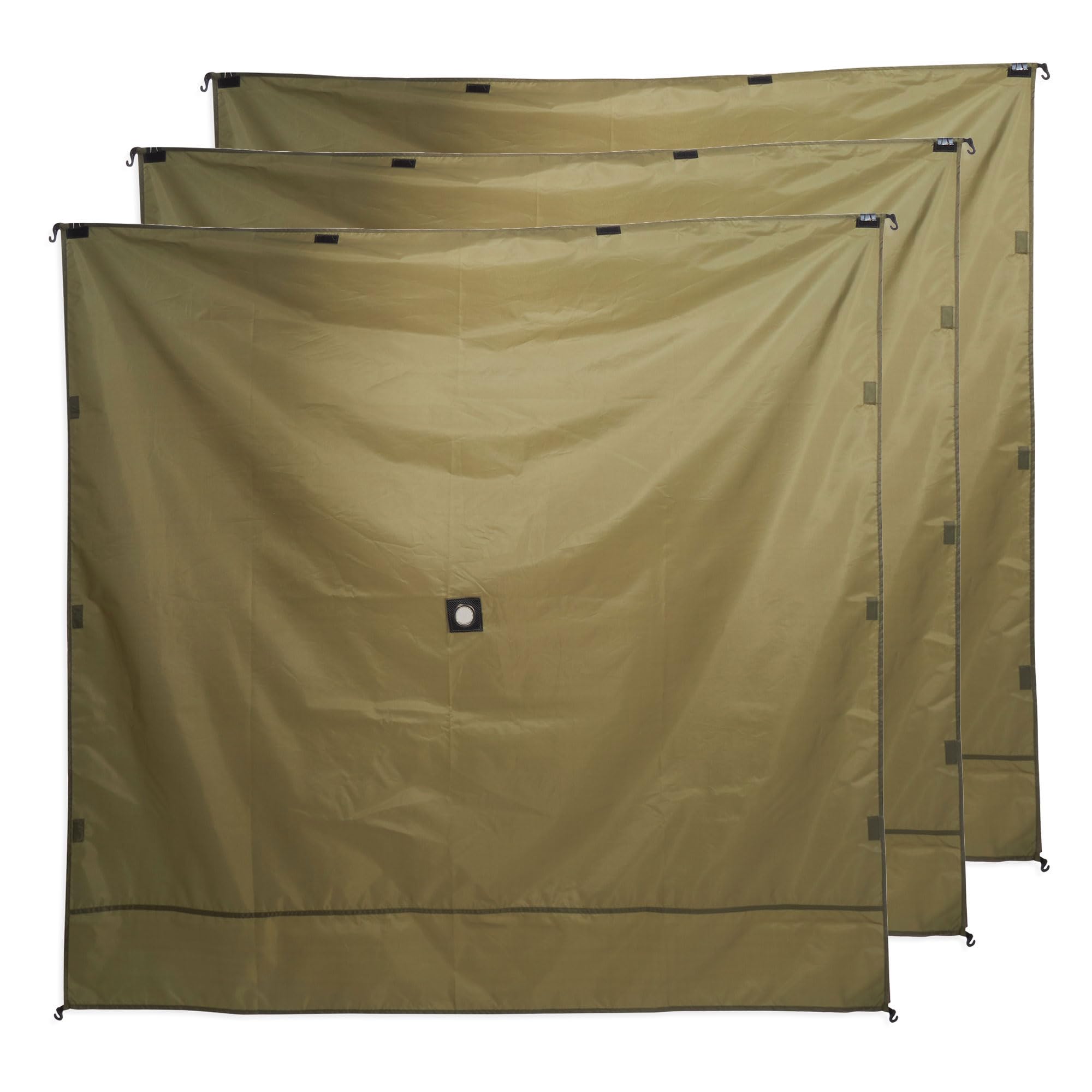 Clam Quick-Set Escape 12 x 12 Foot Portable Pop-Up Camping Outdoor Gazebo Screen Tent Canopy Shelter and Carry Bag with 6 Wind and Sun Panels, Green