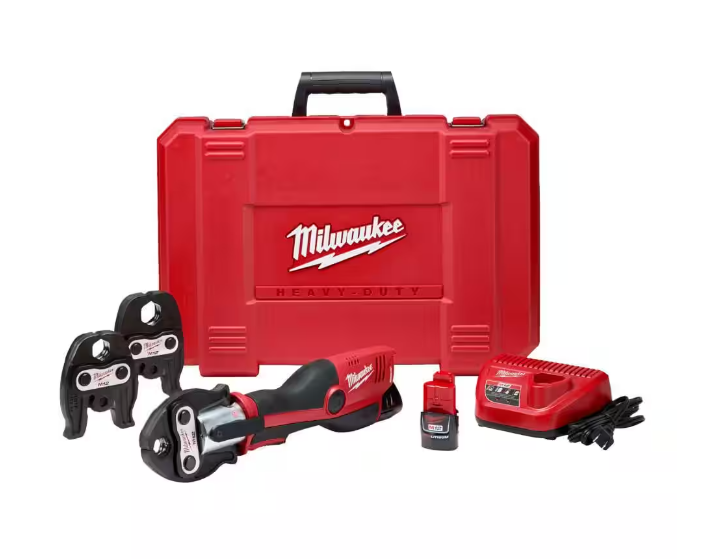 M12 12-Volt Lithium-Ion Force Logic Cordless Press Tool Kit (3 Jaws Included) with Two 1.5 Ah Battery and Hard Case