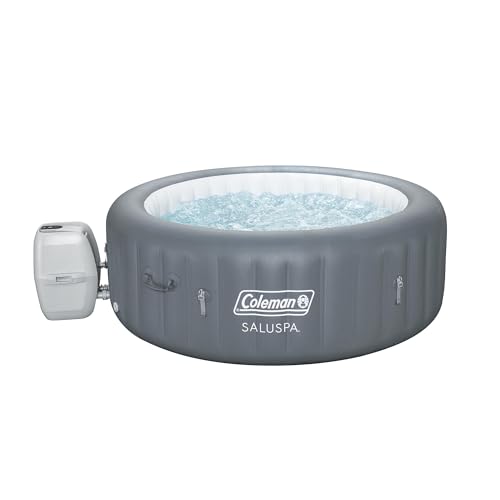 Coleman Hot Springs 77" x 28" EnergySense Smart AirJet Plus Inflatable Hot Tub 4 to 6 Person Outdoor Spa with 140 Soothing AirJets and Insulated Cover