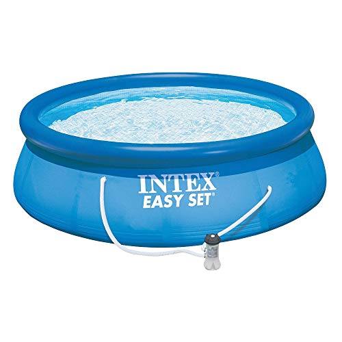 Intex 15ft x 48in Easy Set Above Ground Inflatable Pool w/ Pump and Solar Cover - Lucaneo