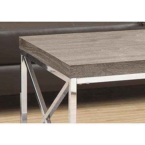 Monarch Specialties 44 Inch Contemporary Modern Industrial Glossy Top Metal Frame Coffee Table w/Criss-Cross Legs for Livingroom & Den - Lucaneo
