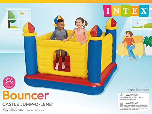 Intex Jump O Lene Castle Inflatable Bouncer, for Ages 3-6 - Lucaneo