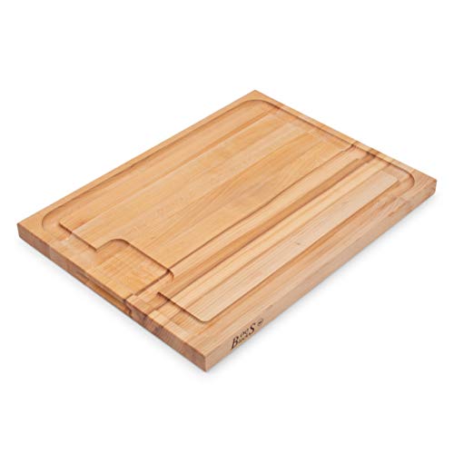 John Boos Block Au Jus Maple Cutting/Carving Board with Hand Grips and Sloping Juice Groove - Lucaneo