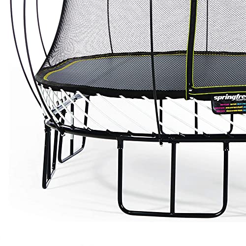 Springfree Trampoline Jumbo Square 13' Trampoline for Kids, Outdoor Backyard Play Equipment with Safety Enclosure Net and SoftEdge Jump Bounce Mat - Lucaneo