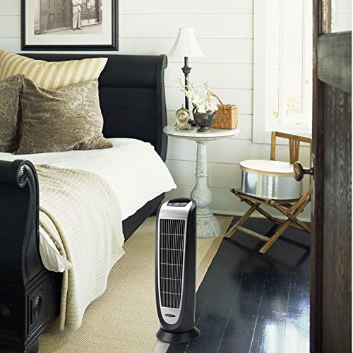 Lasko 5160 Portable Electric 1500 Watt Room Oscillating Ceramic Tower Space Heater with Remote, Adjustable Thermostat, Digital Controls, and Timer, Black - Lucaneo