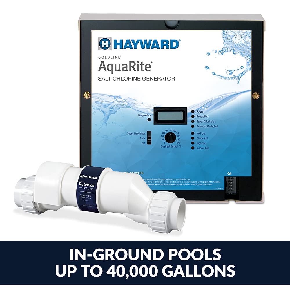 Hayward W3AQR15 AquaRite Salt Chlorination System for In-Ground Pools up to 40,000 Gallons