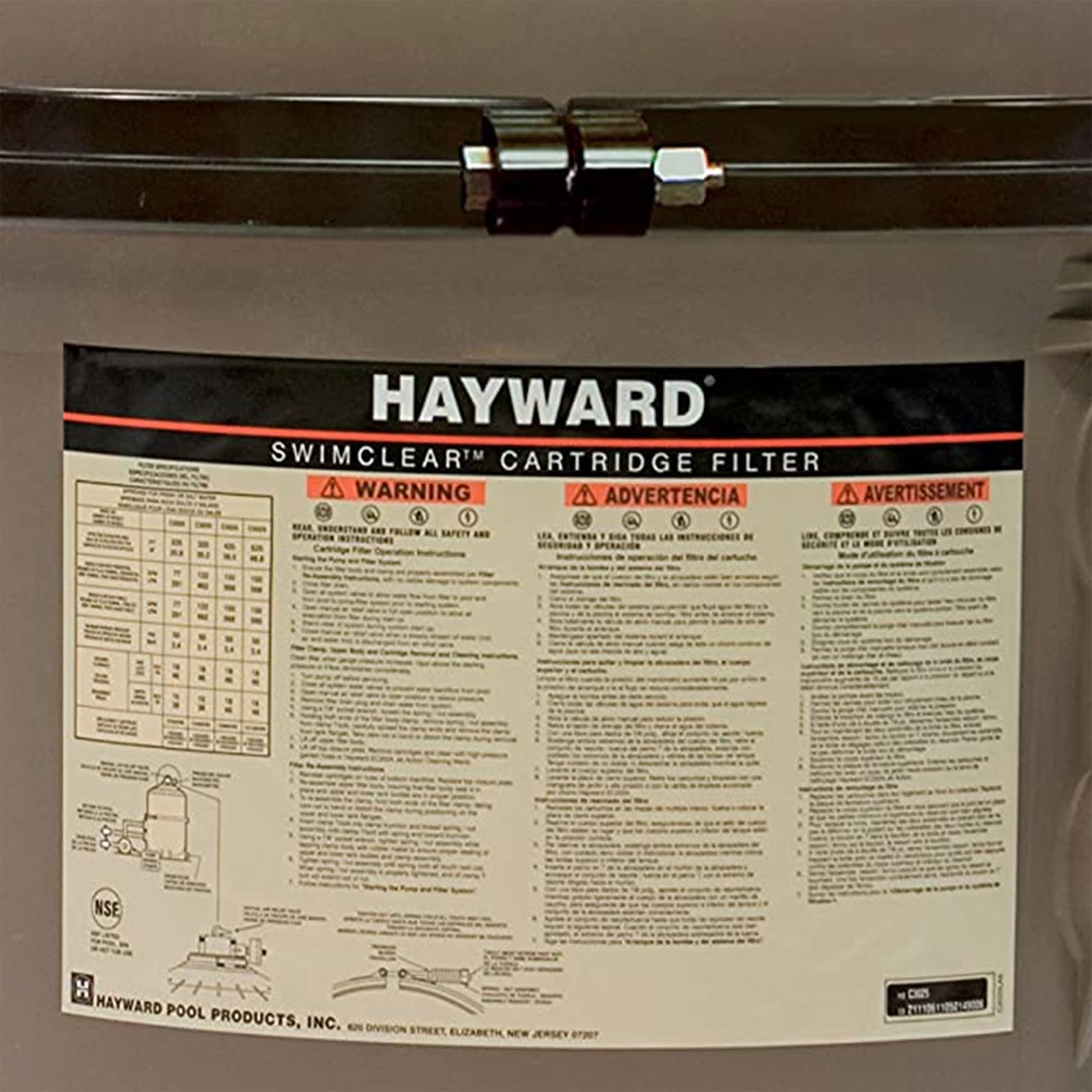 Hayward W3C3030 SwimClear Cartridge Pool Filter, 325 Sq. Ft.